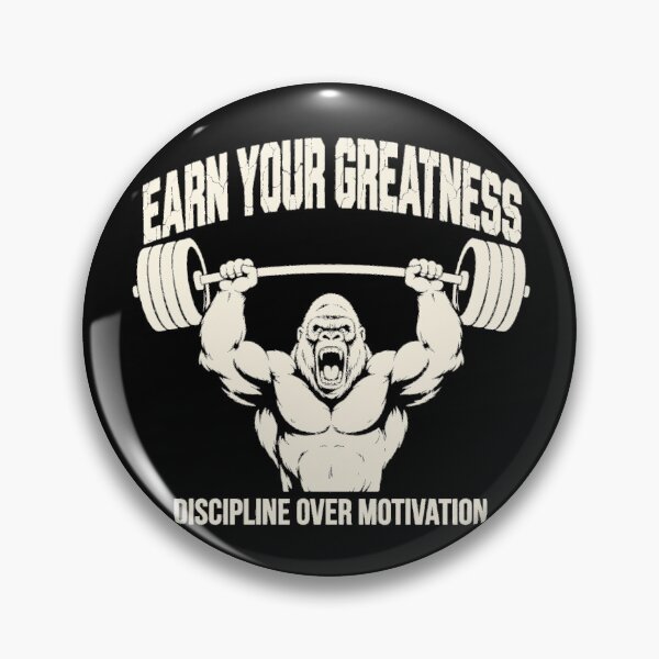 Item preview, Earn Your Greatness - Gym Motivational gorilla / Barbell Fitness Hustle Grind Repeat designed and sold by TeeMint5.