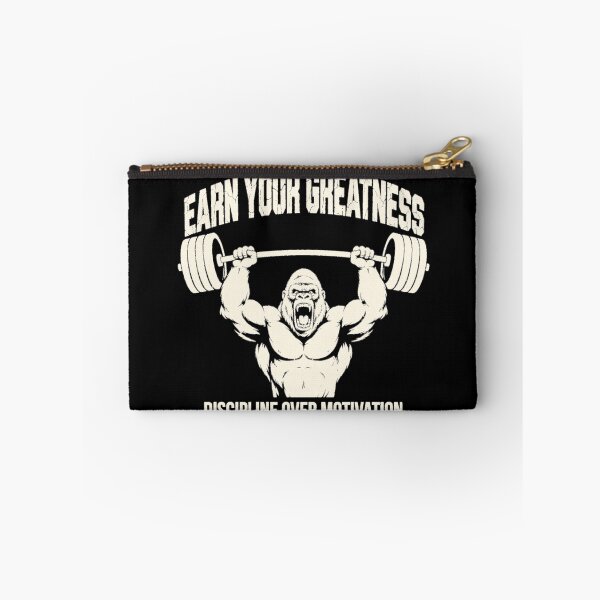 Item preview, Earn Your Greatness - Gym Motivational gorilla / Barbell Fitness Hustle Grind Repeat designed and sold by TeeMint5.