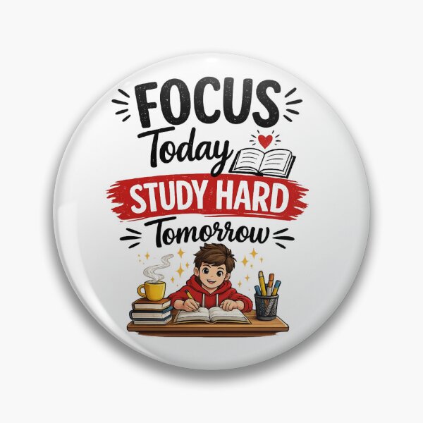 Item preview, Boy Study Motivation Sticker PNG | Focus Today Study Hard Tomorrow Success Will Follow | Student Transparent Design designed and sold by Ishratparween11.