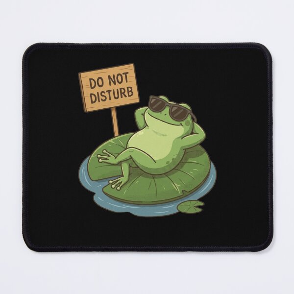 Item preview, Chill Frog Do Not Disturb Lily Pad designed and sold by ArtivoNest.