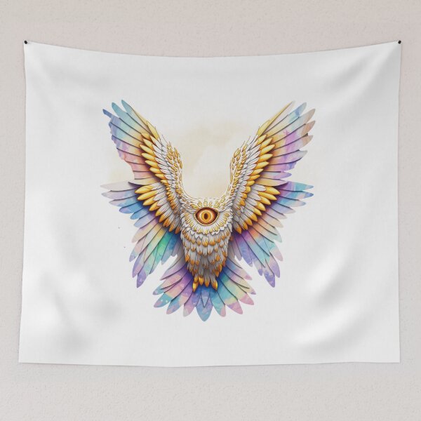 Item preview, Vibrant Owl Watercolour  designed and sold by ArtemeliaDesign.