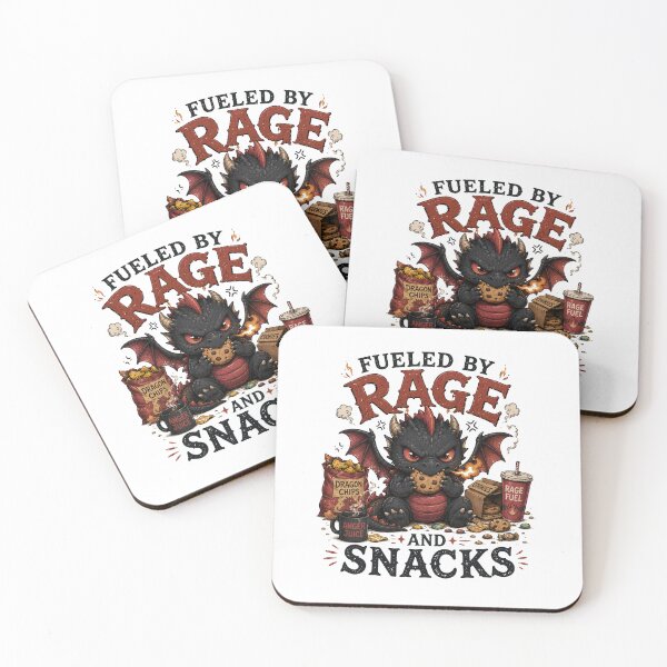 Item preview, Tiny Dragon "Fueled by Rage and Snacks" | Funny Fantasy Dragon Illustration designed and sold by RJACreative.