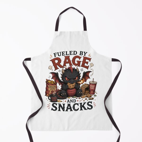 Item preview, Tiny Dragon "Fueled by Rage and Snacks" | Funny Fantasy Dragon Illustration designed and sold by RJACreative.