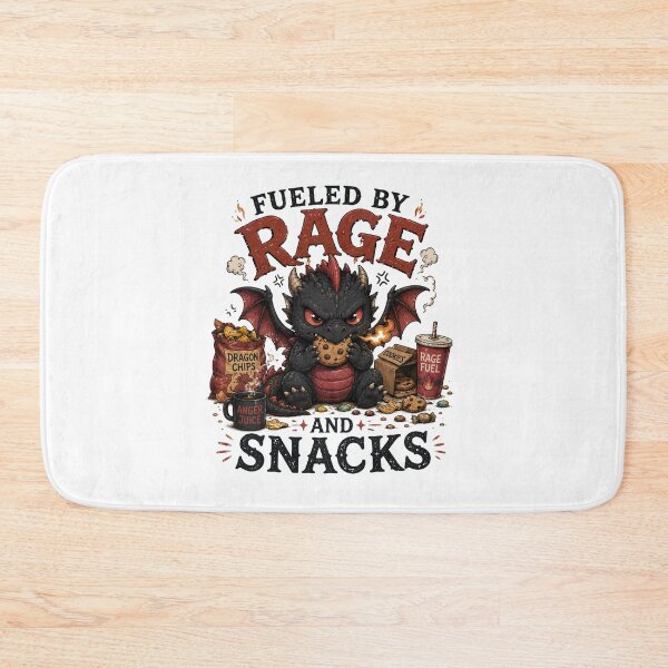 Item preview, Tiny Dragon "Fueled by Rage and Snacks" | Funny Fantasy Dragon Illustration designed and sold by RJACreative.