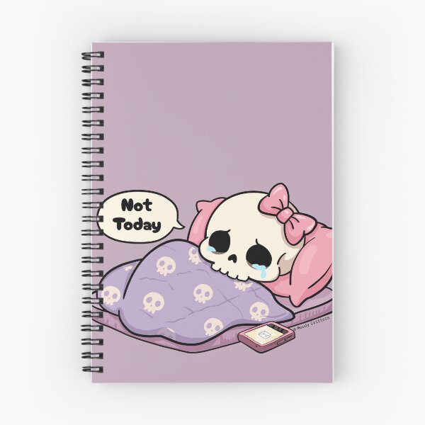 Item preview, Sad Skeleton Not Today Bed Mood designed and sold by Moody Critters.