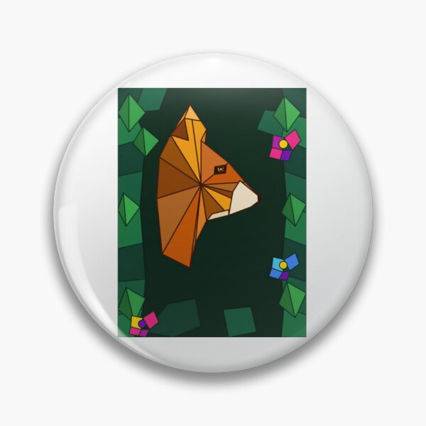 Item preview, Floral Stained Glass Fox Profile Portrait designed and sold by MandyCatelyn.