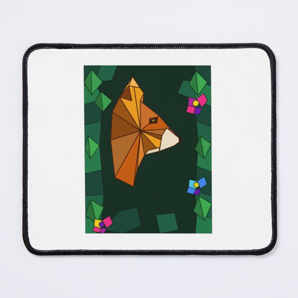 Item preview, Floral Stained Glass Fox Profile Portrait designed and sold by MandyCatelyn.