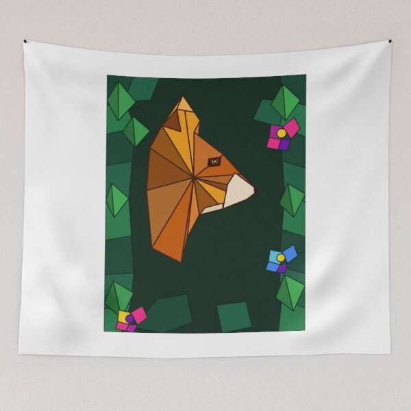 Item preview, Floral Stained Glass Fox Profile Portrait designed and sold by MandyCatelyn.