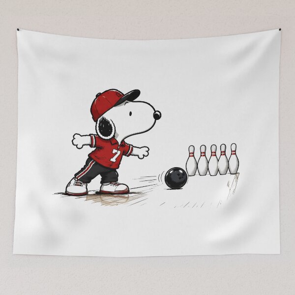 Item preview, Snoopy Rolling for a Strike | Cute Peanuts Fan Art designed and sold by artizallart.