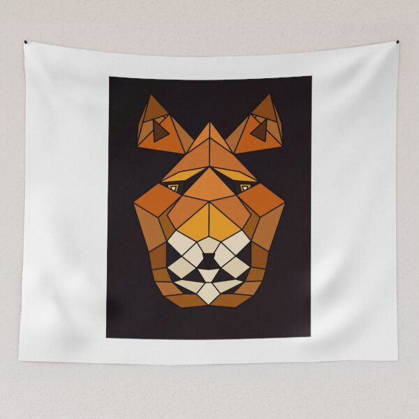 Item preview, Majestic Red Fox Stained Glass Geometric Mosaic Art designed and sold by MandyCatelyn.
