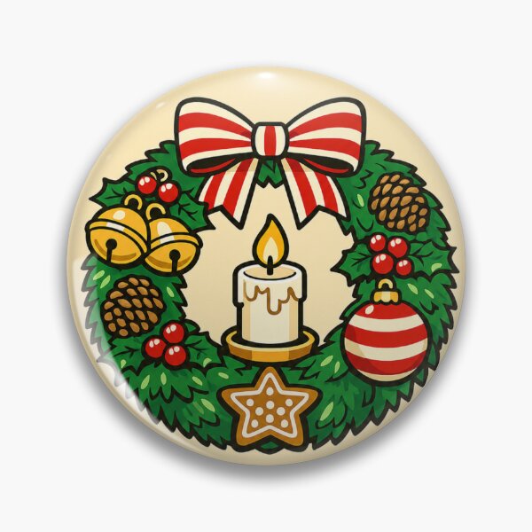 Item preview, Festive Christmas Wreath and Ornaments  designed and sold by Myra365Art.
