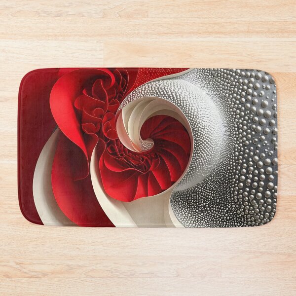 Item preview, Intricate Red and Silver Spiral Design designed and sold by Vicky Brago-Mitchell®.