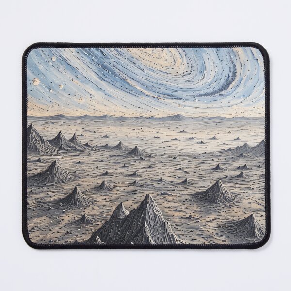 Item preview, Cosmic nebulae over rugged rocky landscape designed and sold by Mianku | Für das Leben.