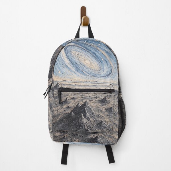 Item preview, Cosmic nebulae over rugged rocky landscape designed and sold by Mianku | Für das Leben.