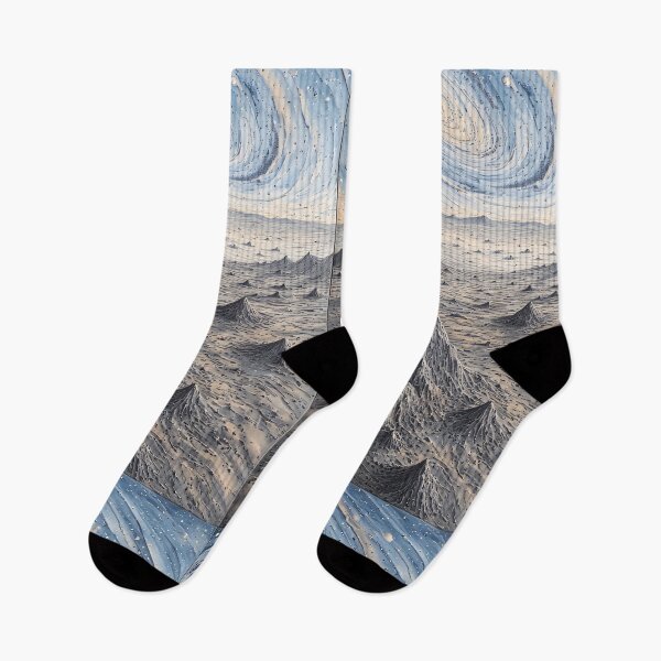 Item preview, Cosmic nebulae over rugged rocky landscape designed and sold by Mianku | Für das Leben.