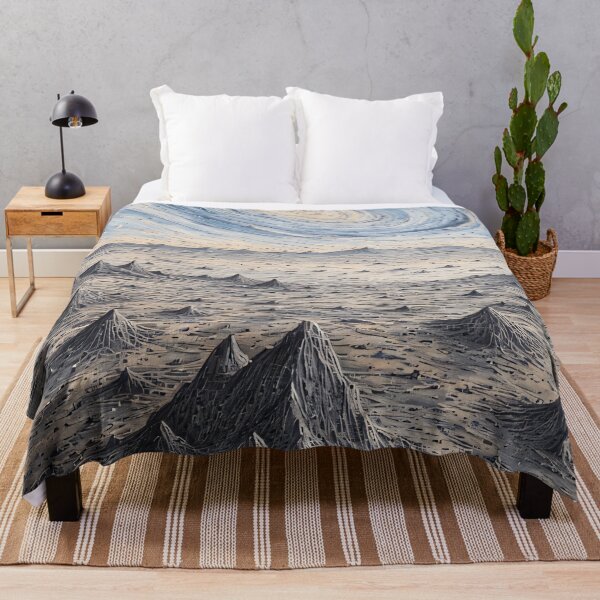 Item preview, Cosmic nebulae over rugged rocky landscape designed and sold by Mianku | Für das Leben.