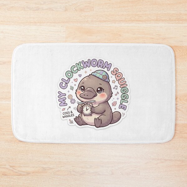 Item preview, Cute Kawaii My Clockworm Squiggle Platypus Sticker | Anime Style Cogs & Wiggles Chibi Platypus Art | Steampunk Timepiece Sticker designed and sold by Chipkooo.