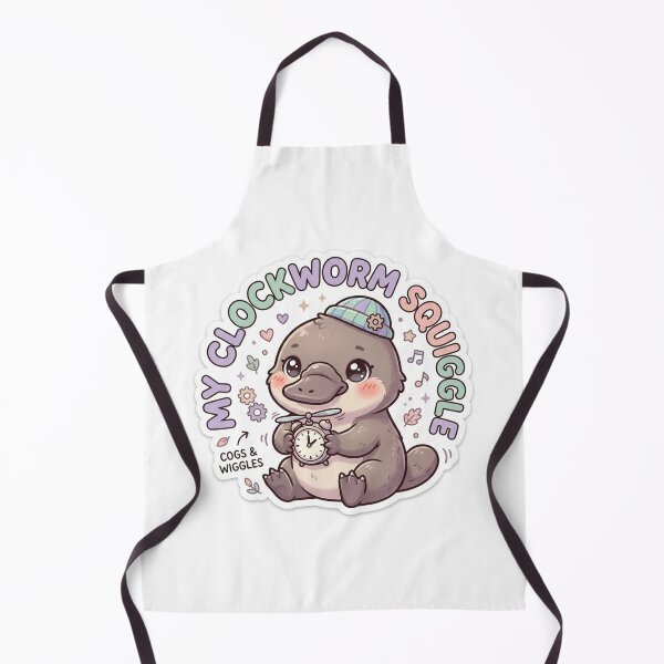 Item preview, Cute Kawaii My Clockworm Squiggle Platypus Sticker | Anime Style Cogs & Wiggles Chibi Platypus Art | Steampunk Timepiece Sticker designed and sold by Chipkooo.