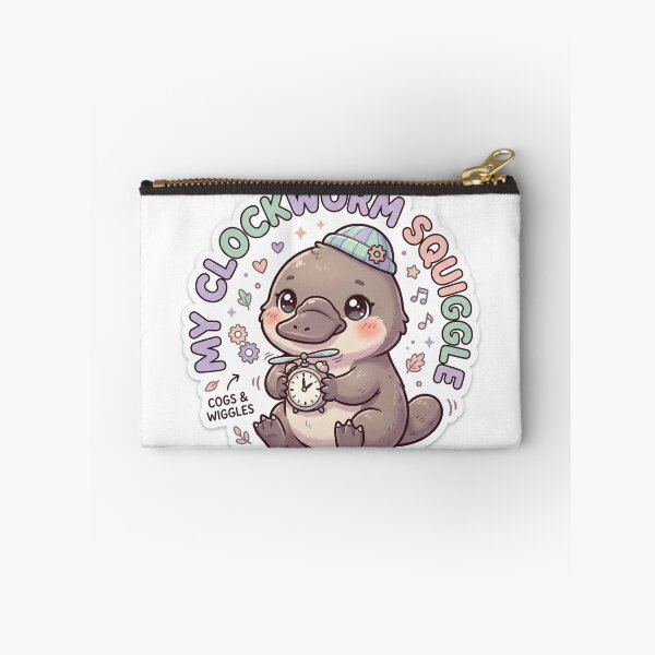 Item preview, Cute Kawaii My Clockworm Squiggle Platypus Sticker | Anime Style Cogs & Wiggles Chibi Platypus Art | Steampunk Timepiece Sticker designed and sold by Chipkooo.