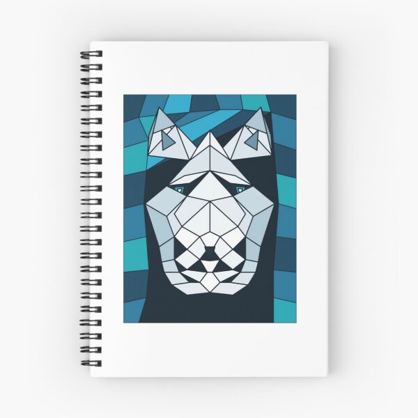 Item preview, Vibrant Arctic Fox Portrait with Blue Geometric Background designed and sold by MandyCatelyn.
