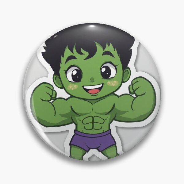 Item preview, Cute Chibi Hulk Flexing Muscles designed and sold by DKSH1234.