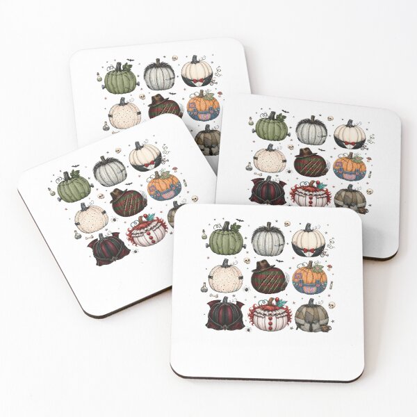 Item preview, Spooky Plaid Pumpkin Patch Halloween Watercolor Pumpkin Characters designed and sold by CocoLama.