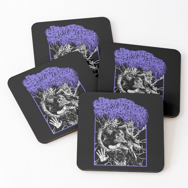 Item preview, Gore Creature Mouth Cover Purple Frame Poster designed and sold by Vstarcre8tive.