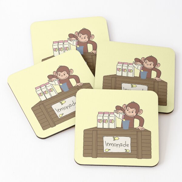 Item preview, Cute monkey selling lemonade – Adorable animals designed and sold by ZuriRetroPrints.