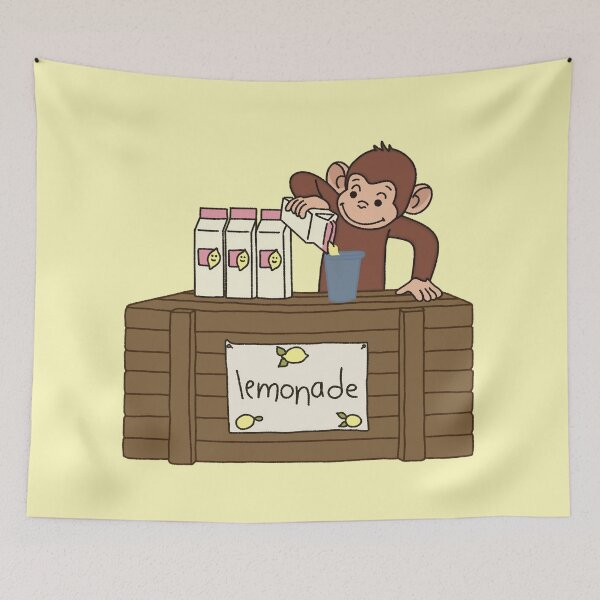 Item preview, Cute monkey selling lemonade – Adorable animals designed and sold by ZuriRetroPrints.
