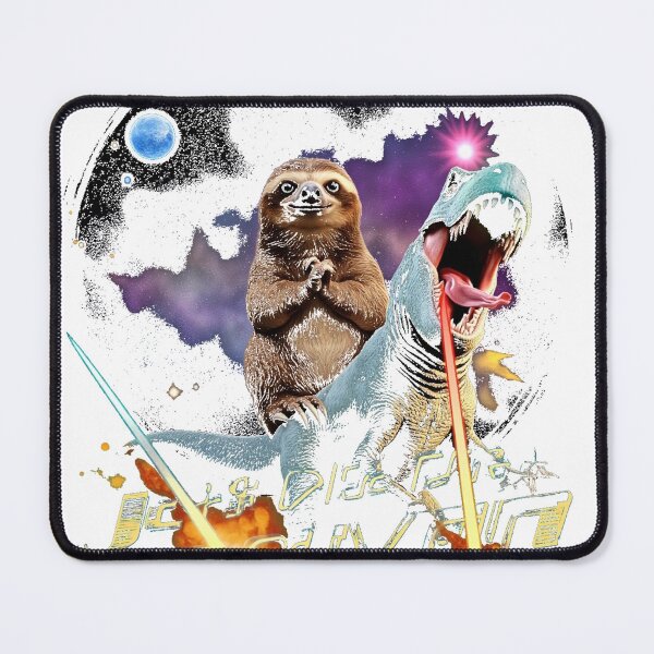 Item preview, Sloth Riding T-Rex Laser Eyes Space Battle designed and sold by icm4639.