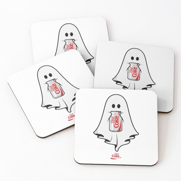 Item preview, Cute Ghost Holding Diet Coke Funny Halloween Meme designed and sold by OddPopARt.