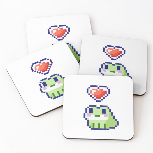 Item preview, Cute Pixel Frog with Floating Heart designed and sold by NieleJaneda.