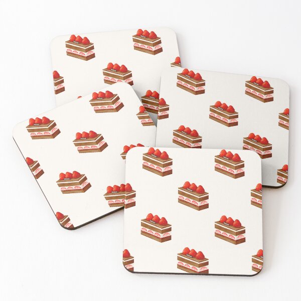 Item preview, Cute Strawberry Chocolate Cake Seamless Pattern designed and sold by mmkn.art.