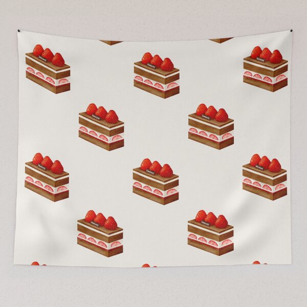 Item preview, Cute Strawberry Chocolate Cake Seamless Pattern designed and sold by Tokki Treats .