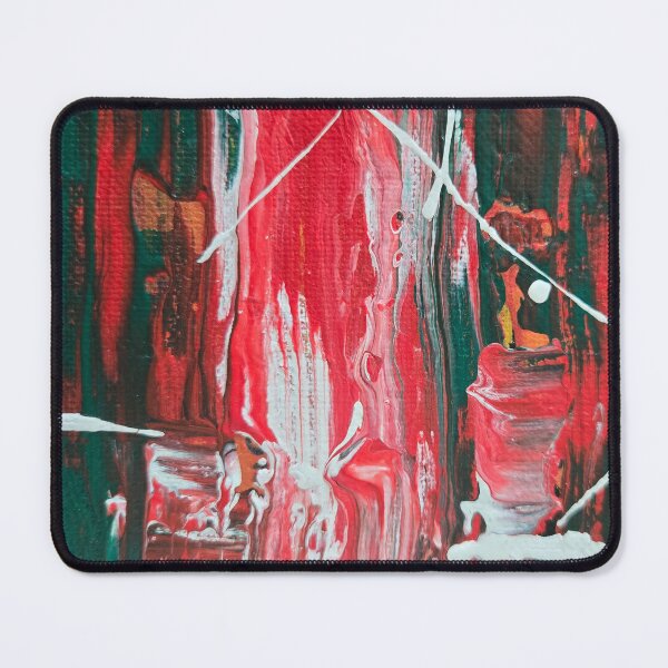 Item preview, Square Red and Green Abstract Painting designed and sold by LaurenMyersArtist.