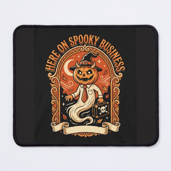 Item preview, Here On Spooky Business Funny Pumpkin Ghost designed and sold by TMS-Studio.