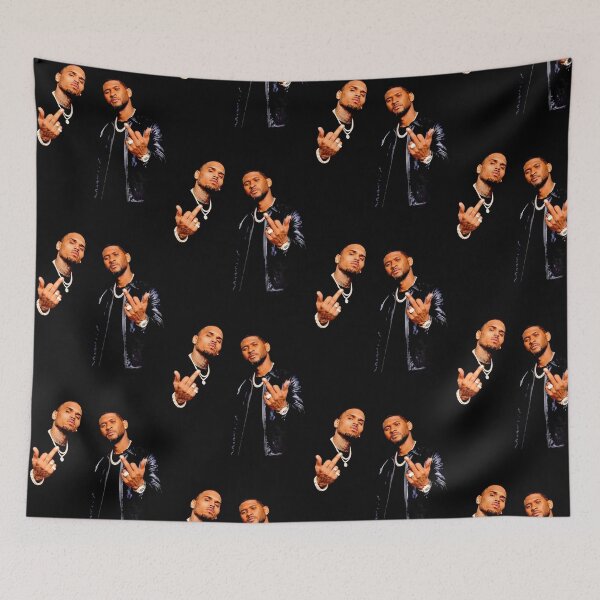 Item preview, Chris And Usher Middle Finger Hip Hop R&B Graphic designed and sold by OddPopARt.