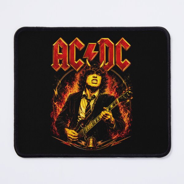 Item preview, AC/DC Fiery Angus Young Vintage Rock Design designed and sold by interdesigner.