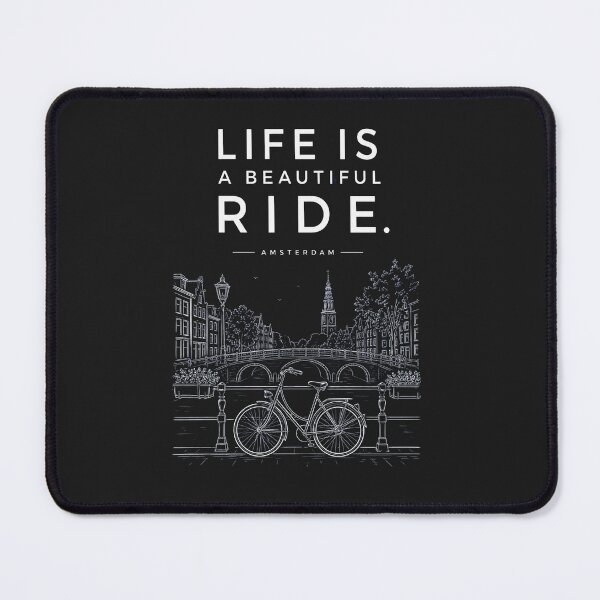 Item preview, Amsterdam Bicycle Canal Bridge – Life is a Beautiful Ride – Minimalist Sketch Art designed and sold by bobscraze.