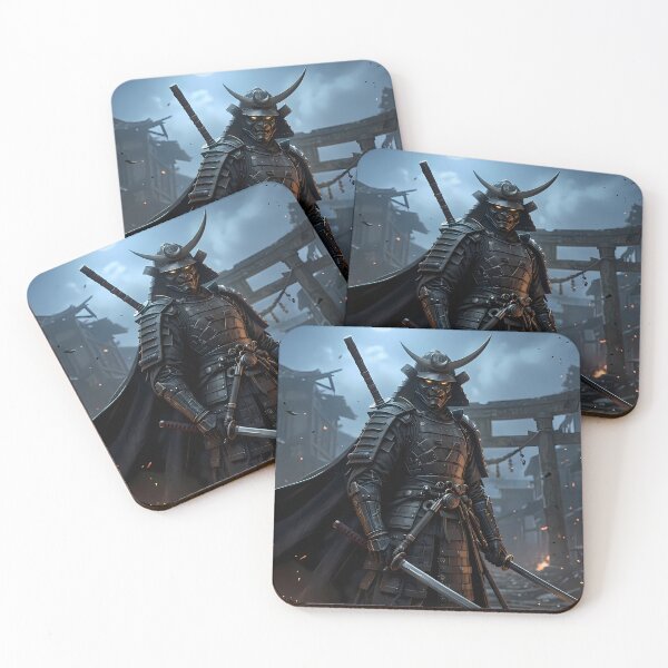 Item preview, Dark Samurai Warrior Ruined Village Torii Gate designed and sold by GalleryBrisArt.