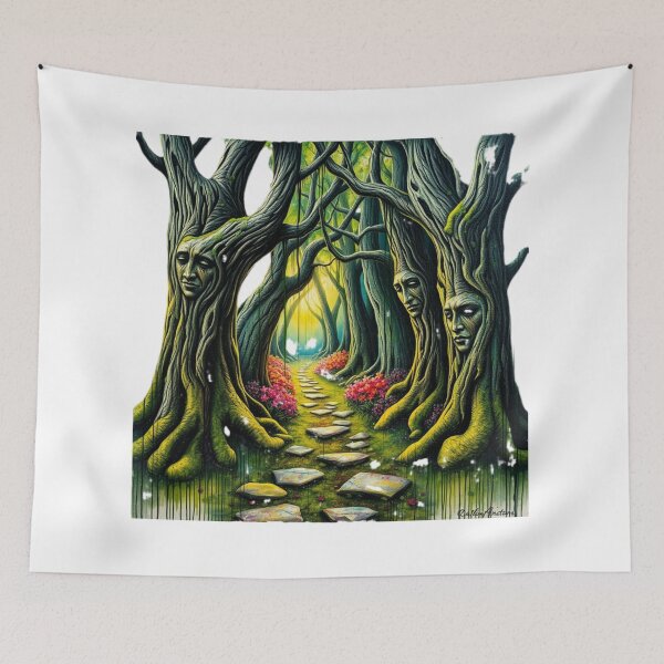 Item preview, Enchanted Forest Ancient Trees designed and sold by MyCalmDraw.