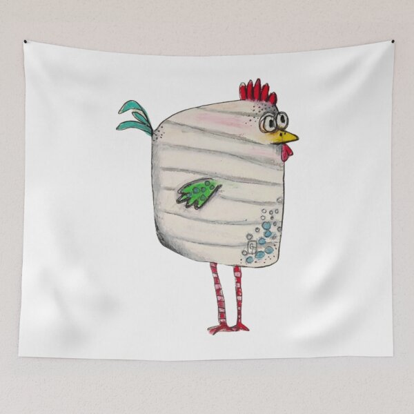 Item preview, Square Striped Chicken designed and sold by NieleJaneda.