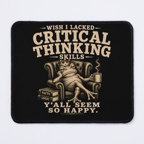 Item preview, Wish I Lacked Critical Thinking Skills – Funny Frog Sarcastic Overthinker Design designed and sold by PosiMCreations.