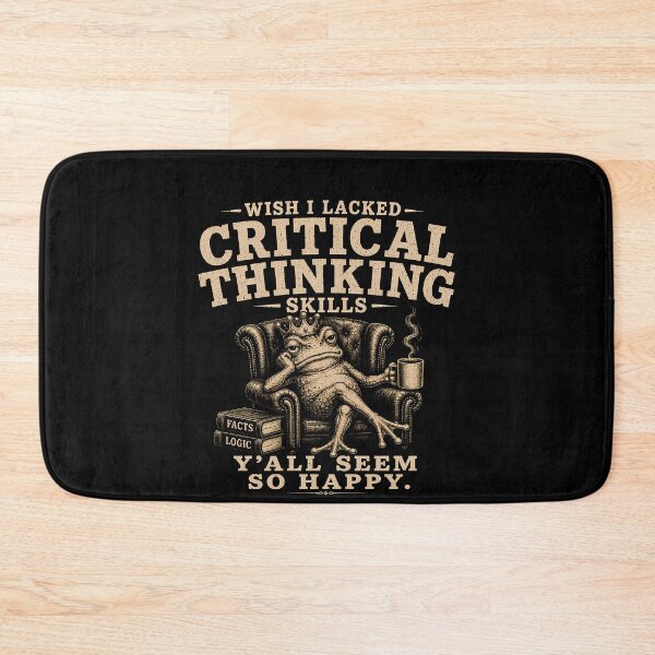Item preview, Wish I Lacked Critical Thinking Skills – Funny Frog Sarcastic Overthinker Design designed and sold by PosiMCreations.