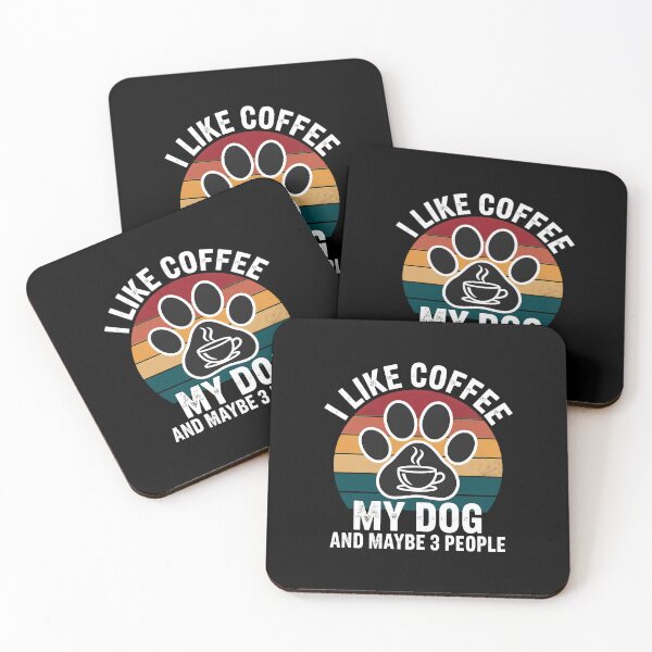 Item preview, Coffee Dog Lover Retro Sunset Paw Print designed and sold by SoyLamderma.