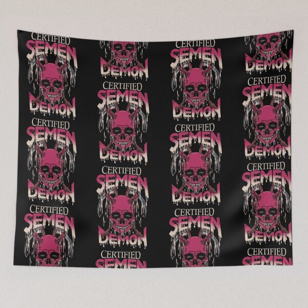 Item preview, Certified Semen Demon Gothic Skull Graphic designed and sold by OddPopARt.