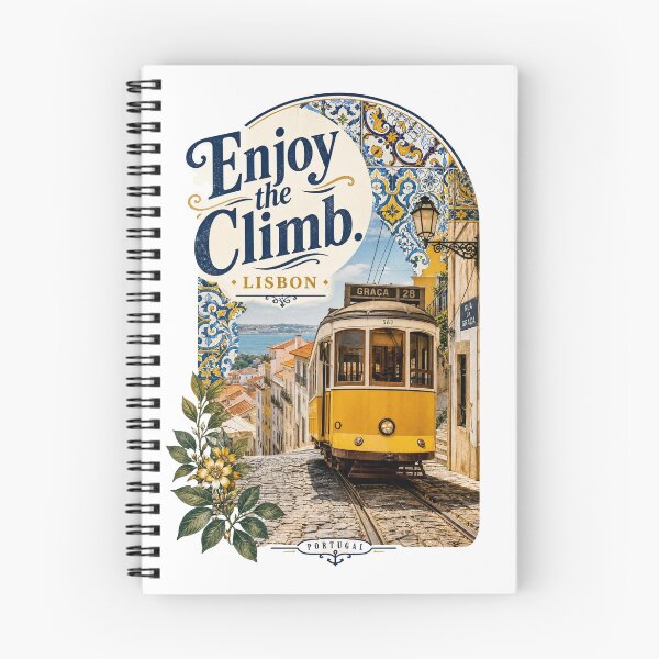 Item preview, Lisbon Yellow Tram – Enjoy the Climb – Iconic Streetcar & Tile Art – Portuguese Travel Poster designed and sold by bobscraze.