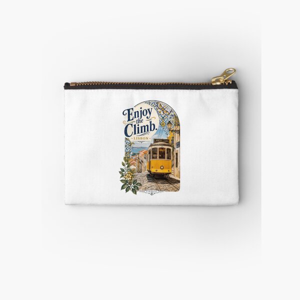 Item preview, Lisbon Yellow Tram – Enjoy the Climb – Iconic Streetcar & Tile Art – Portuguese Travel Poster designed and sold by bobscraze.