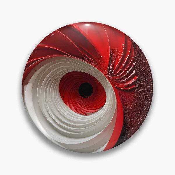 Item preview, Abstract Red and White Spiral designed and sold by Vicky Brago-Mitchell®.