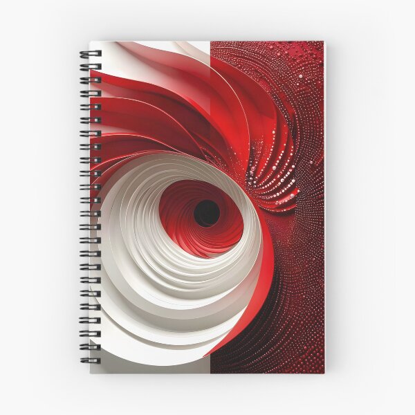 Item preview, Abstract Red and White Spiral designed and sold by Vicky Brago-Mitchell®.